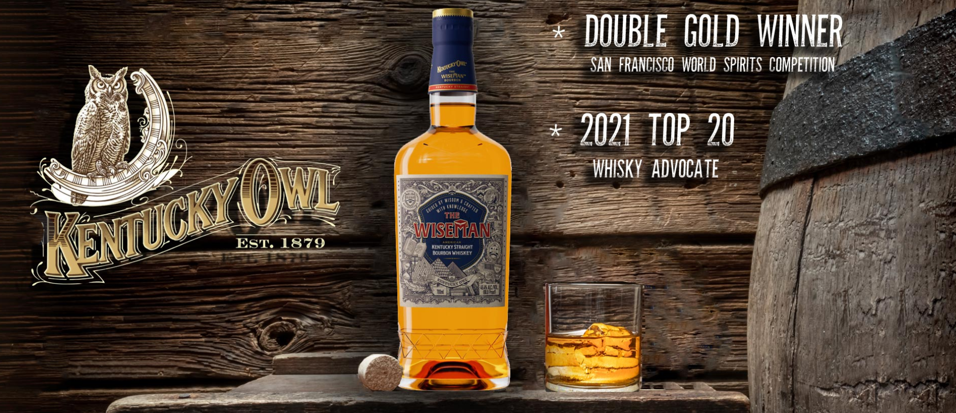 e-commerce banner for Wiseman Whisky